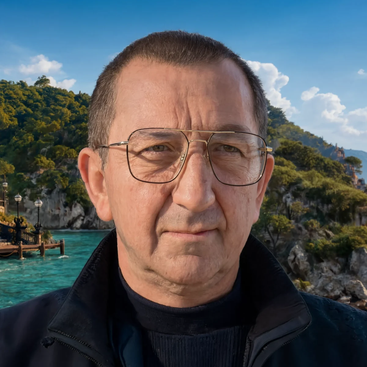 Юрий Shikardos на фоне будущей творческой студии